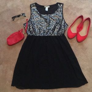 Sequin and Chiffon Dress